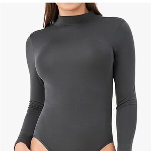Charcoal Long Sleeve Bodysuit
